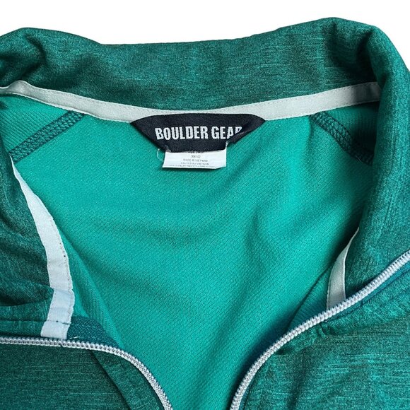 BOULDER GEAR QUARTER ZIP SWEATER WOMENS 2XL GREEN 2445R HEATHERED FLEECE OUTDOOR - Picture 5 of 9